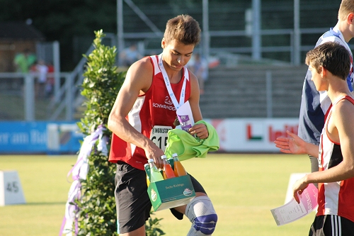 Felix Müller bei der Siegerehrung