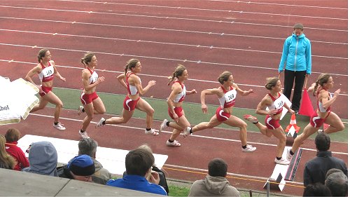 Franziska Nößner beim Anlauf zum Weitsprung der Frauen