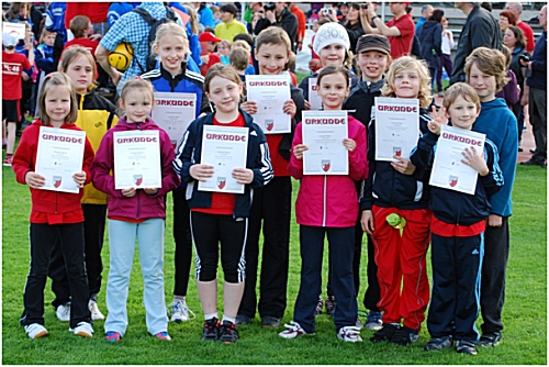 Zwei Mannschaften der Altersklasse U10 mit jeweils sechs Kindern waren mit Begeisterung am Start